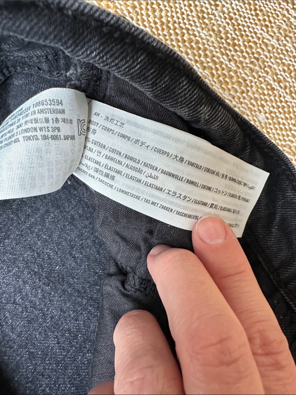 Abercrombie & Fitch Black Washed Denim Cutoff Shorts - Picture 2 of 3